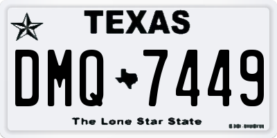 TX license plate DMQ7449