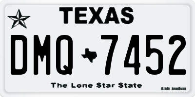 TX license plate DMQ7452