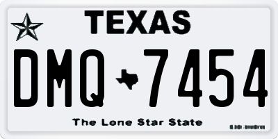 TX license plate DMQ7454