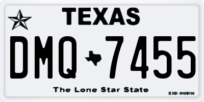 TX license plate DMQ7455