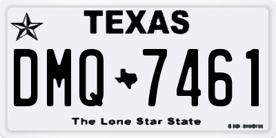 TX license plate DMQ7461