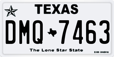 TX license plate DMQ7463