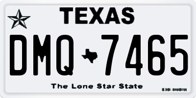 TX license plate DMQ7465
