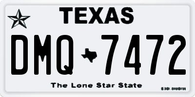 TX license plate DMQ7472