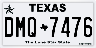 TX license plate DMQ7476