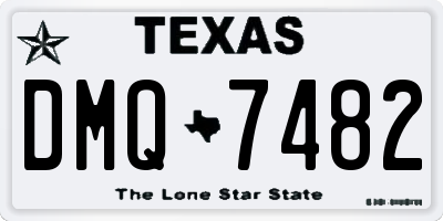 TX license plate DMQ7482