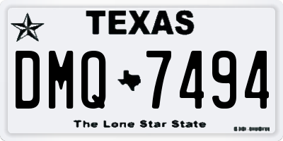 TX license plate DMQ7494