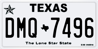 TX license plate DMQ7496