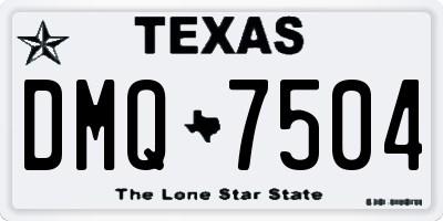 TX license plate DMQ7504