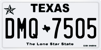 TX license plate DMQ7505