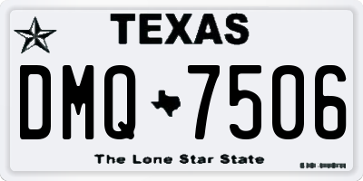 TX license plate DMQ7506
