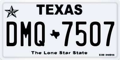 TX license plate DMQ7507