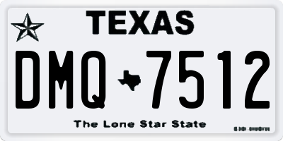 TX license plate DMQ7512
