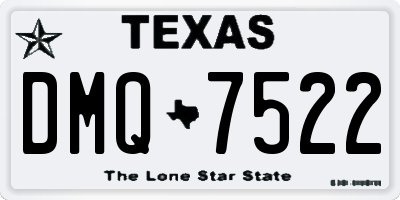 TX license plate DMQ7522