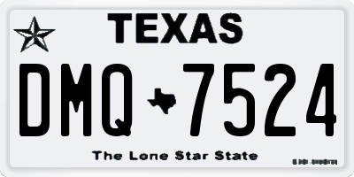 TX license plate DMQ7524