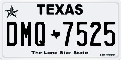 TX license plate DMQ7525