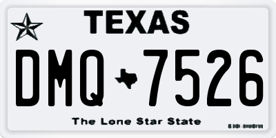 TX license plate DMQ7526