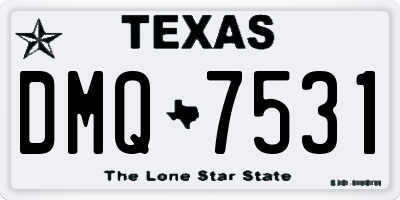 TX license plate DMQ7531