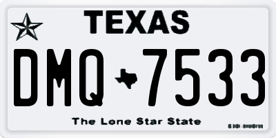 TX license plate DMQ7533