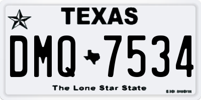 TX license plate DMQ7534