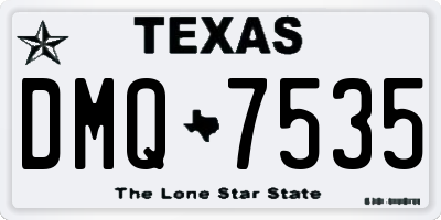 TX license plate DMQ7535