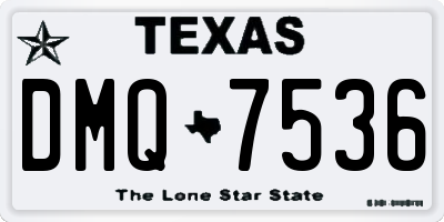 TX license plate DMQ7536