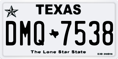 TX license plate DMQ7538
