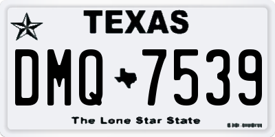 TX license plate DMQ7539
