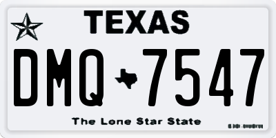 TX license plate DMQ7547