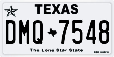 TX license plate DMQ7548