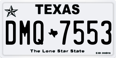 TX license plate DMQ7553