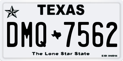 TX license plate DMQ7562