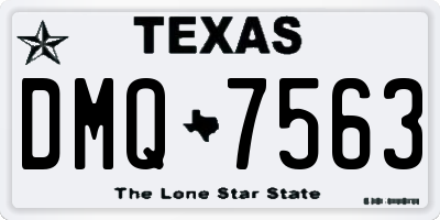 TX license plate DMQ7563