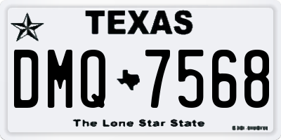 TX license plate DMQ7568