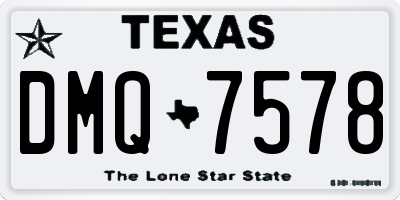 TX license plate DMQ7578