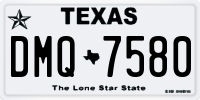 TX license plate DMQ7580