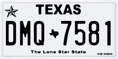 TX license plate DMQ7581