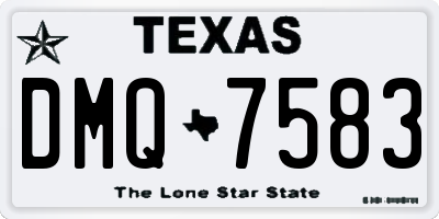 TX license plate DMQ7583