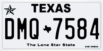TX license plate DMQ7584