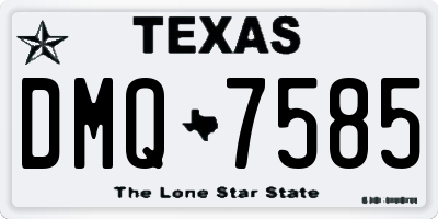 TX license plate DMQ7585