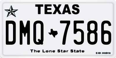 TX license plate DMQ7586