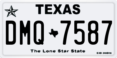 TX license plate DMQ7587