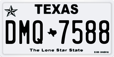 TX license plate DMQ7588