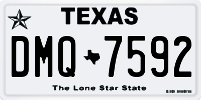 TX license plate DMQ7592