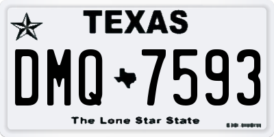 TX license plate DMQ7593