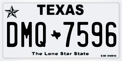 TX license plate DMQ7596