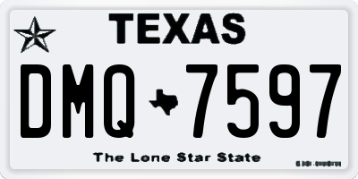 TX license plate DMQ7597