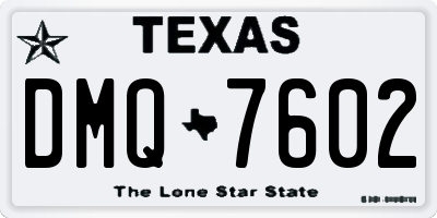 TX license plate DMQ7602