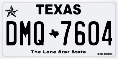 TX license plate DMQ7604