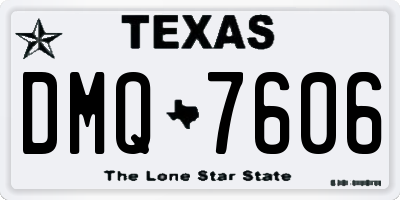 TX license plate DMQ7606